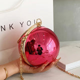 New Fashion Ball-Shape Crossbody Bag | Luxury Acrylic Chain Shoulder Bag