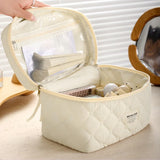 The "Vintage-Bloom" Trio: Quilted Cotton Makeup Bag Set