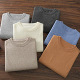Herren-Rundhalspullover aus 100 % reinem Kaschmir – Herbst/Winter Verdickter Rundhalspullover