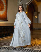 Luxury Sequin Muslim Party Dress | Moroccan Abaya and Jalabiya Evening Gown