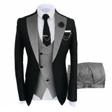 Herren 3-teiliger High-End-Anzug – Casual Business & formeller Gesellschaftsanzug