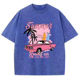 Racing Car Challenge Cotton Washed T-Shirt | Women's Vintage Graphic Tee