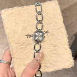 The Ethereal Square: New Luxury Skeleton Bracelet Watch – Exquisite Hollow-Link Quartz Timepiece