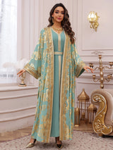 The "Emerald Heritage" Abaya – Signature Embroidered Party Jalabiya – Boutique Green Ramadan Kaftan