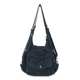 The Indigo-Edge Silhouette Trendy Denim Shoulder Bag
