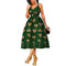 African Batik Summer Dress for Women | Sleeveless Knee-Length Party Dress