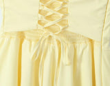 Sexy Elegantes Damen-Minikleid mit Fischgrat-Taillierung – Gelbes Schnür-Rücken Fit-and-Flare