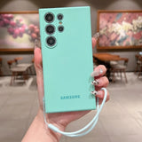 Original Wrist Strap Silicone Case for Samsung Galaxy S26 S25 S24 Ultra
