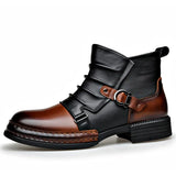 Men's Retro Ankle Boots – Fashion Casual Motorcycle Boots with Side Zipper