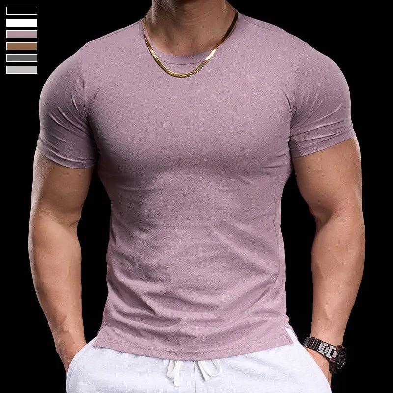 Men’s High-Elasticity Gym Training T-Shirt | Breathable Sports Tight Running Top