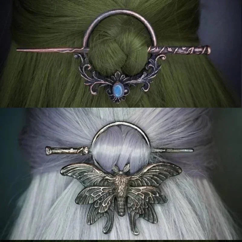 The "Iron-Thorn" Hair Stick Nordic Metal Chopstick | Exquisite Gothic Punk Headdress