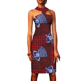 Sleeveless Ankara Bodycon Summer African Mini Dress for Women