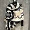 Elegant Flowers Soft Acrylic Scarf Long Wrap for Women