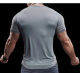 Herren hochelastisches Lauf-T-Shirt | schnelltrocknendes Fitness-Trainingsoberteil
