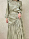 Seidige muslimische Party-Abaya für Damen | Eleganter Marokkanischer Kaftan und langes Dubai-Kleid