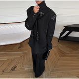 Women’s Chic Sequin Blazer Set – Elegant Lapel Stripe 2-Piece Suit