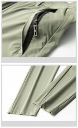 Leichte Freizeithose für Herren – dünne, weiche Sporthose mit Reißverschlusstaschen