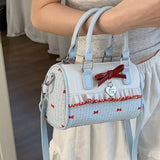 The Polka-Dot Silhouette Korean Bowler Bag