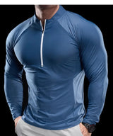 Herren Herbst Schnelltrocknendes Trainings-T-Shirt | Langärmliges Gym Fitness-Oberteil