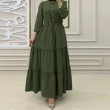 Premium Green Heritage Dress | Sophisticated Loose-Silhouette Abaya