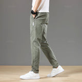 Men’s Classic Cotton Autumn Pants – Elastic Drawstring Waist Jogging Trousers