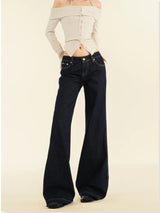 Damen Retro High-Waist Jeans | Streetwear Straight-Leg Denim-Hose