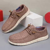 Men's Canvas Casual Shoes – Breathable Slip-On Loafers for Men