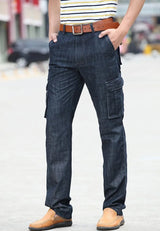 Herren Cargo-Jeans mit mehreren Taschen