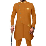 Herren einreihiger Blazer und Hosen Set, traditionelles Dashiki Hochzeitsoutfit