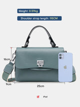 The Envelope-Elite Silhouette Genuine Leather Top-Handle Handbag