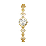 Elegante Damenarmbanduhr in Gold und Silber – Kleine Quarzuhr für Damen