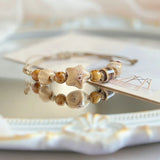 Ethnic Retro Ceramic Bead Bracelet for Women – Handmade Star & Round Ceramic Charm Bracelet