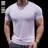 Herren hochelastisches Lauf-T-Shirt | schnelltrocknendes Fitness-Trainingsoberteil