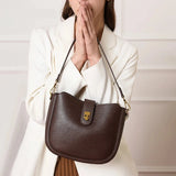 Luxury Natural Cowhide Genuine Leather Shoulder Bag | Soft Designer Handbag