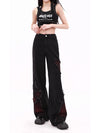 Damen Harajuku Y2K Baggy Jeans | Ästhetische Jeanshose mit Schmetterlings-Print