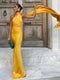 Sexy Satin Ribbon Halter Party Dress – Women’s Elegant Backless Evening Gown