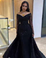 Luxuriöses schwarzes Sweetheart-Abendkleid | Ballkleid aus Glitzerstoff