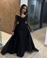 Luxuriöses schwarzes Sweetheart-Abendkleid | Ballkleid aus Glitzerstoff
